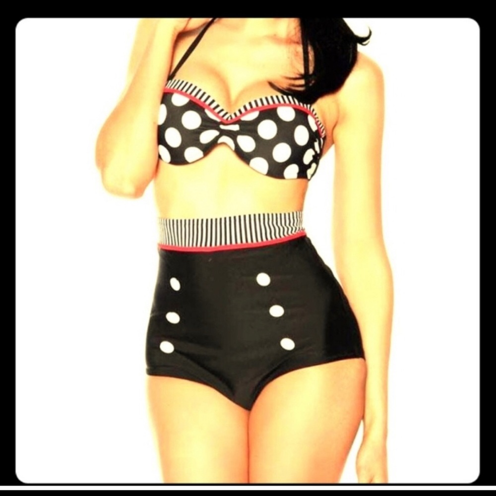 Pin-Up Rockabilly High-Waisted Bikini